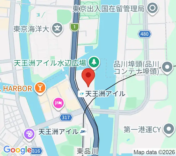 天王洲 銀河劇場の地図