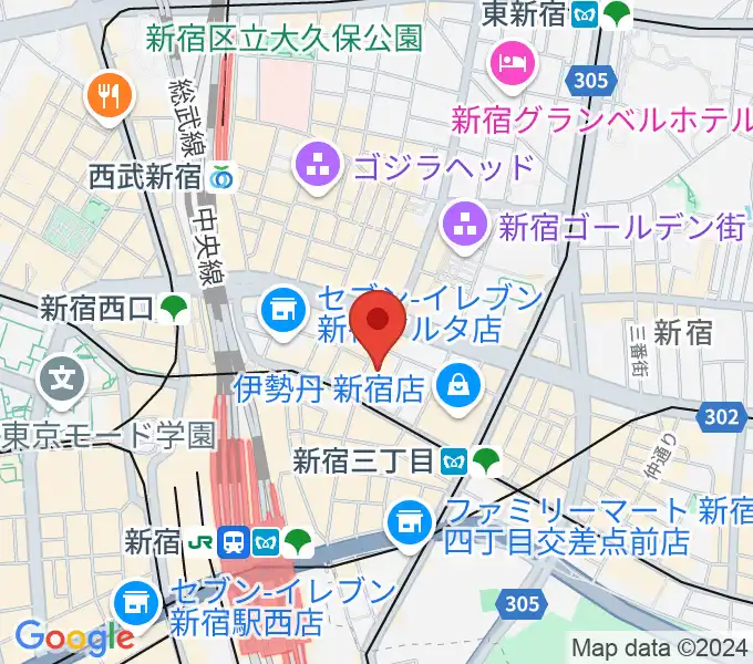 紀伊國屋ホールの地図