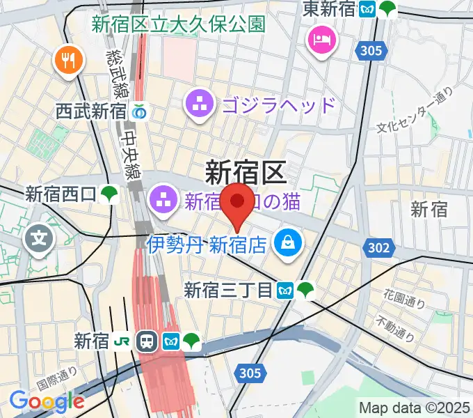 紀伊國屋ホールの地図
