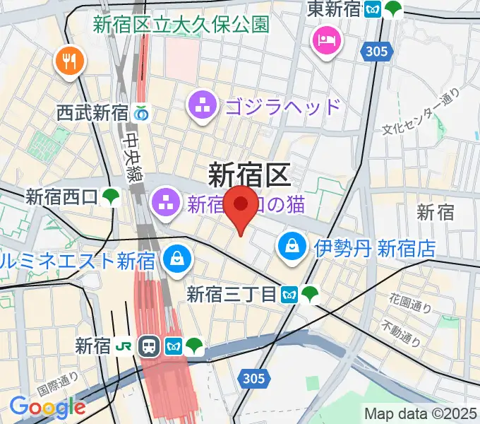 紀伊國屋ホールの地図