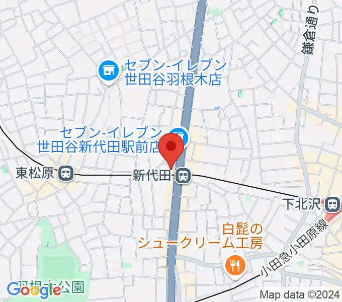 新代田FEVERの地図