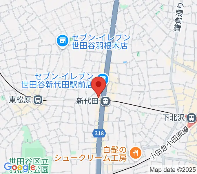 新代田FEVERの地図