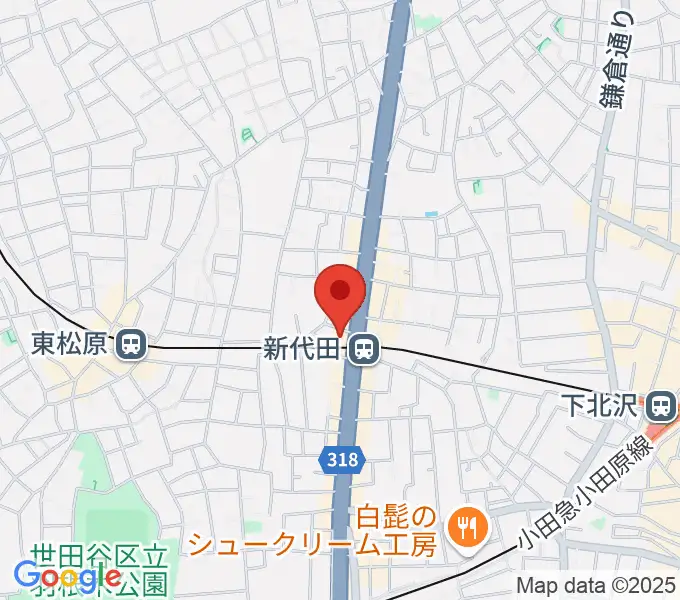 新代田FEVERの地図