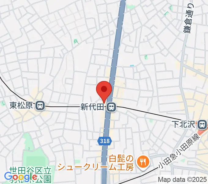 新代田FEVERの地図