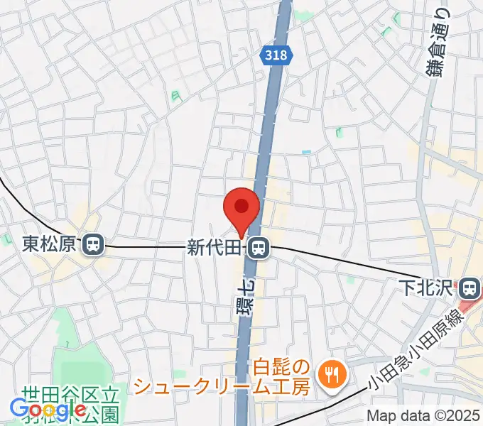 新代田FEVERの地図