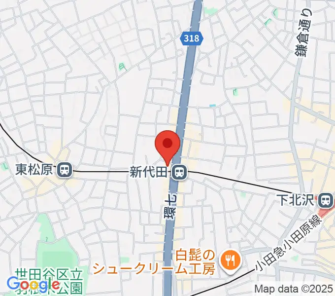 新代田FEVERの地図