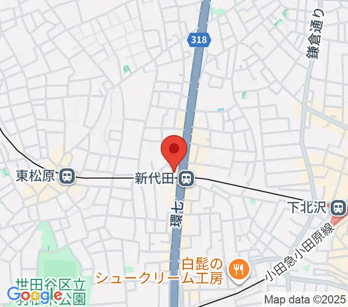 新代田FEVERの地図