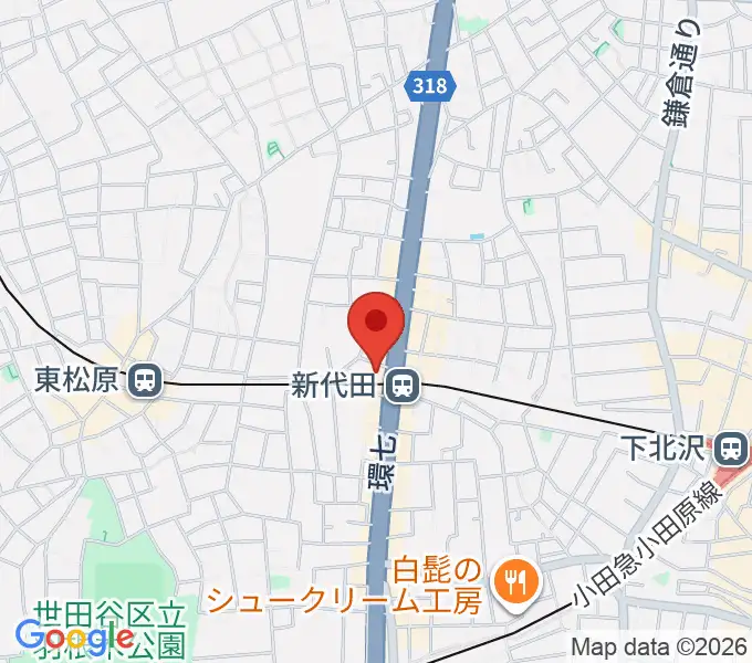 新代田FEVERの地図