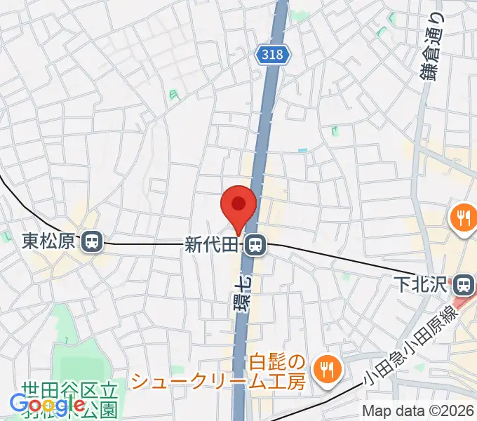 新代田FEVERの地図