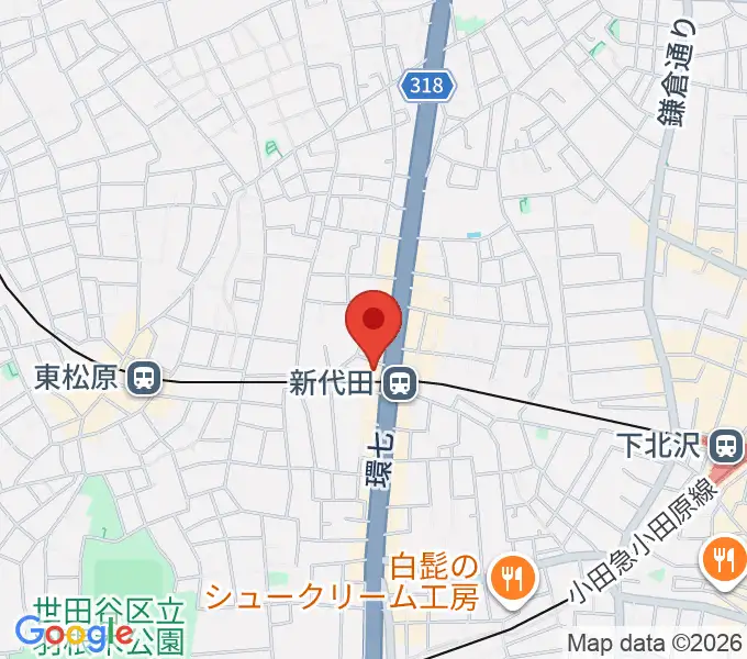新代田FEVERの地図