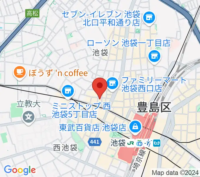 池袋BlackHoleの地図