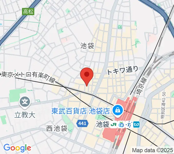 池袋BlackHoleの地図
