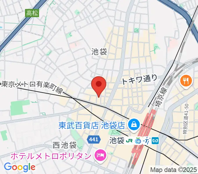 池袋BlackHoleの地図