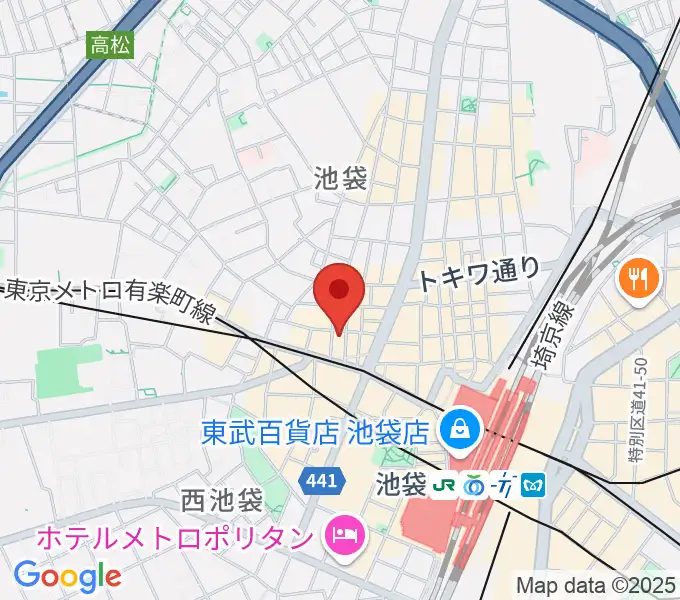 池袋BlackHoleの地図