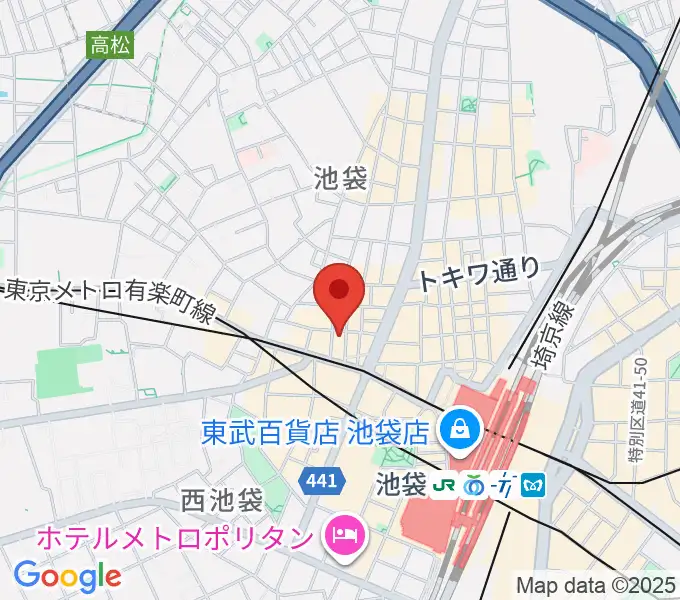 池袋BlackHoleの地図
