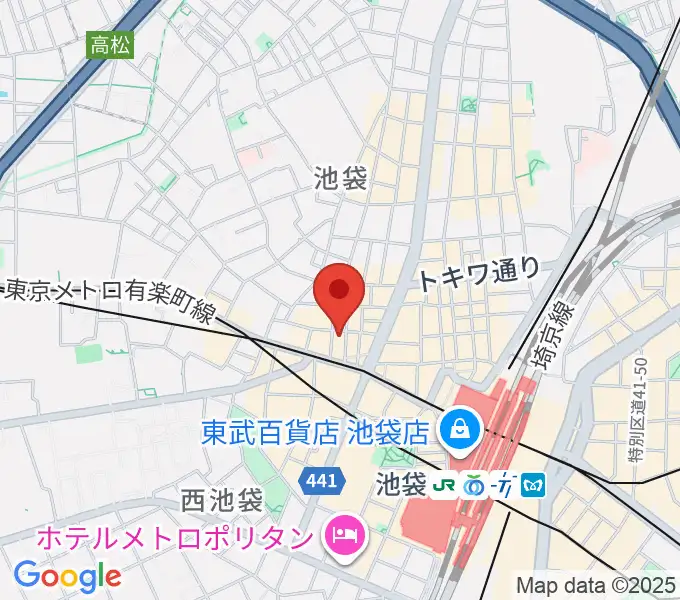 池袋BlackHoleの地図