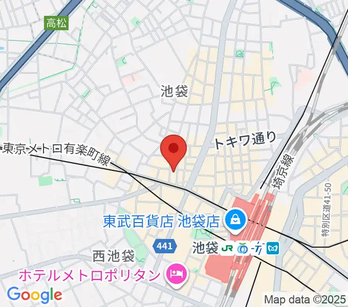 池袋BlackHoleの地図