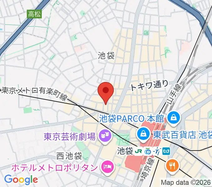 池袋BlackHoleの地図