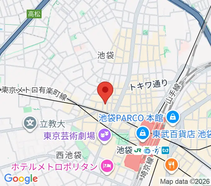 池袋BlackHoleの地図
