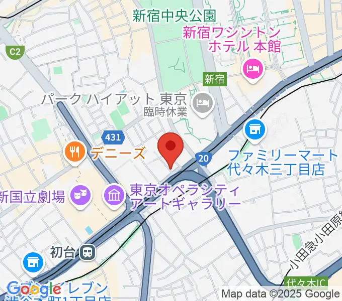 初台WALLの地図