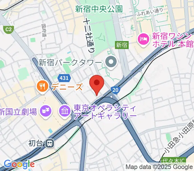 初台WALLの地図