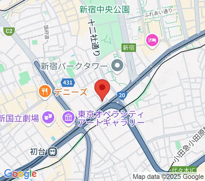初台WALLの地図