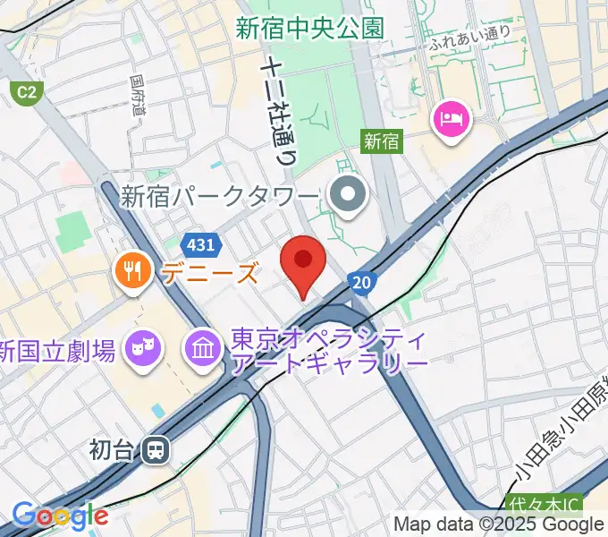 初台WALLの地図