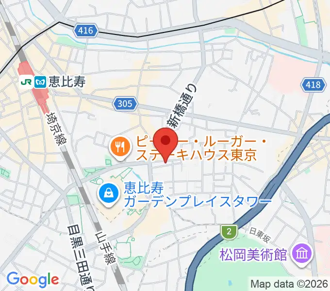 恵比寿天窓.switchの地図