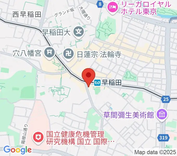 早稲田ZONE-Bの地図