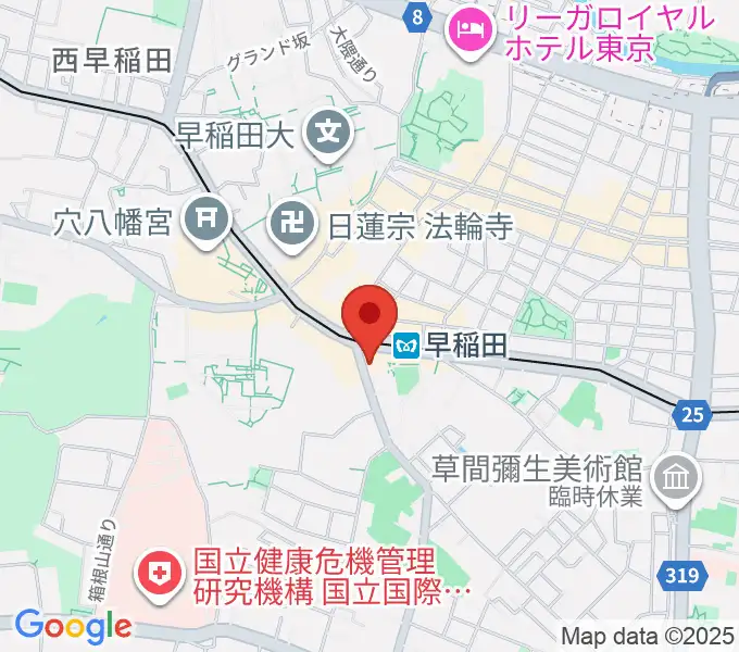 早稲田ZONE-Bの地図