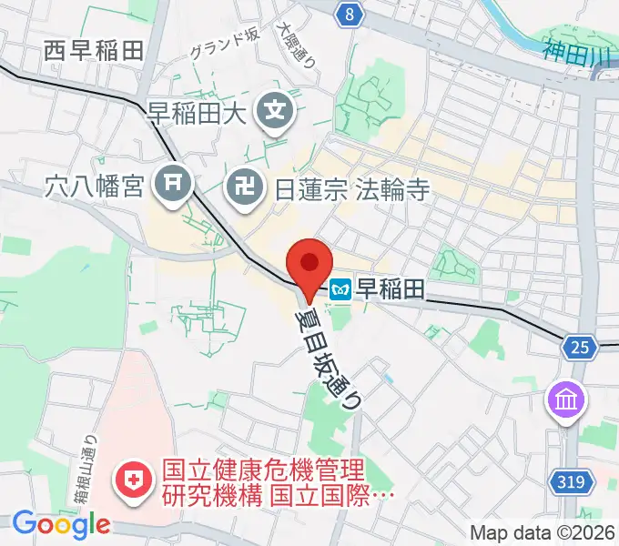 早稲田ZONE-Bの地図