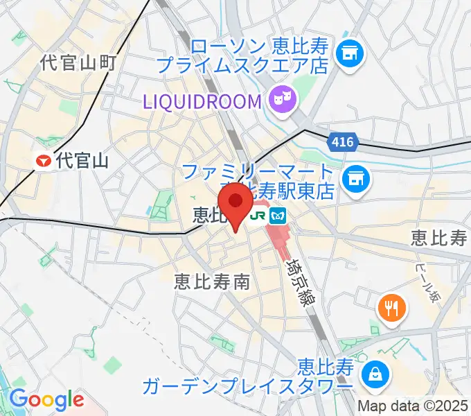 恵比寿JAN KEN PONの地図