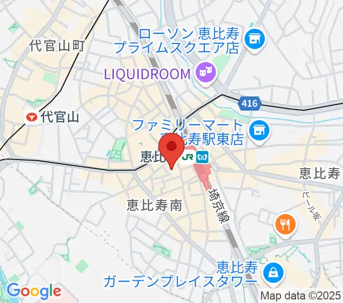 恵比寿JAN KEN PONの地図