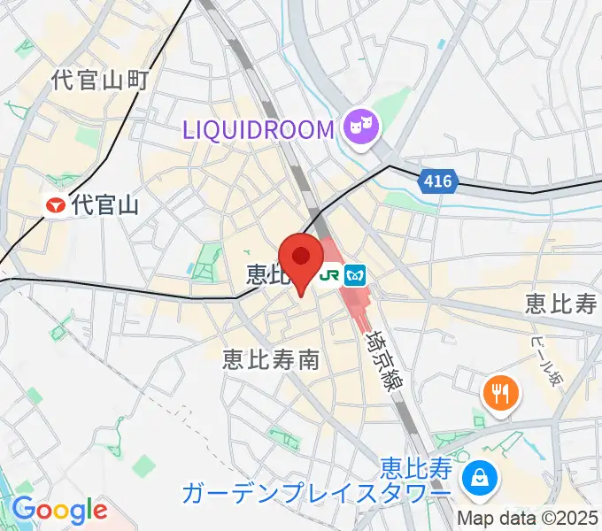 恵比寿JAN KEN PONの地図