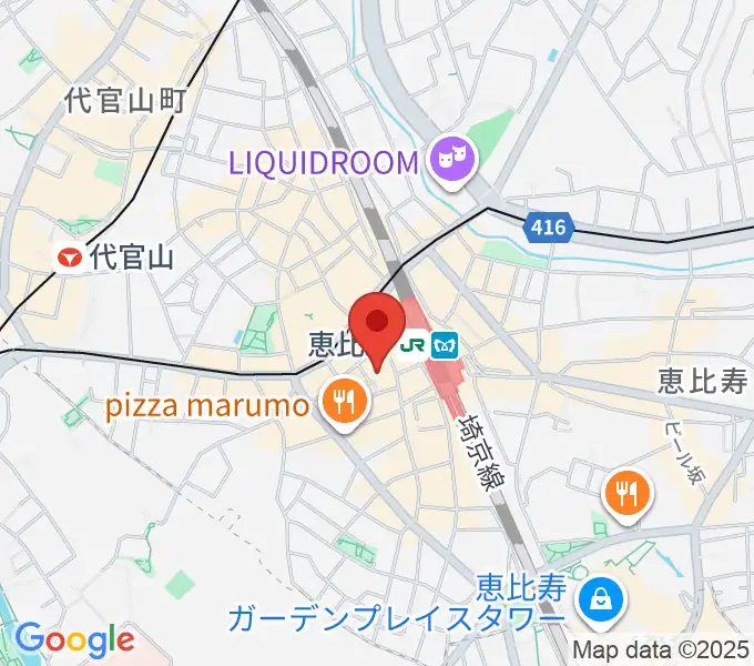 恵比寿JAN KEN PONの地図