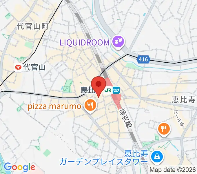 恵比寿JAN KEN PONの地図