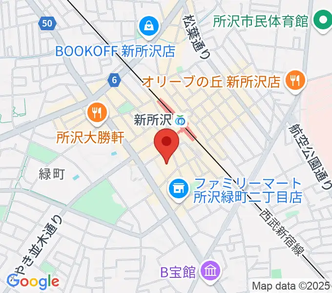 島村楽器 新所沢パルコ店の地図