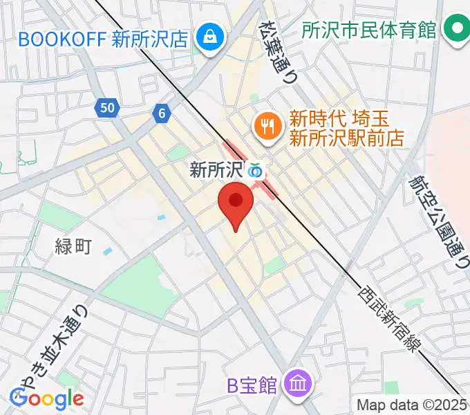 島村楽器 新所沢パルコ店の地図