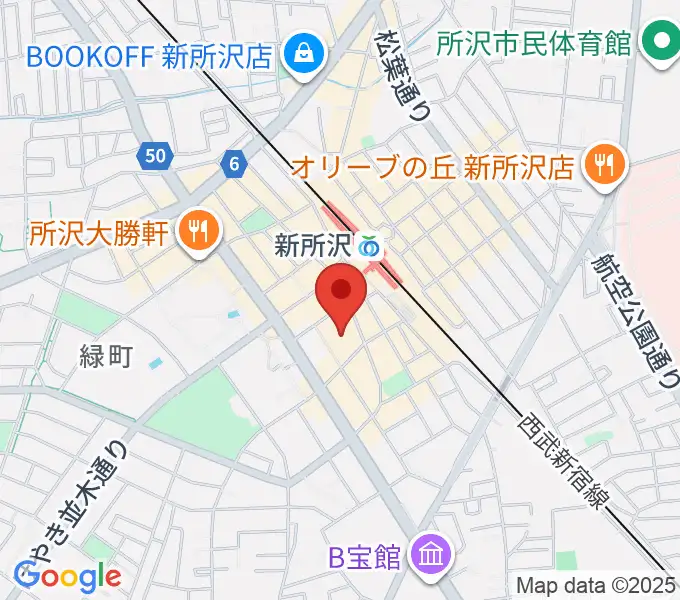 島村楽器 新所沢パルコ店の地図