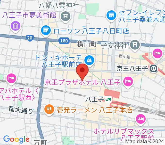 八王子papaBeatの地図