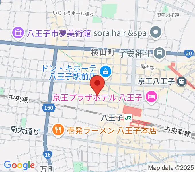 八王子papaBeatの地図