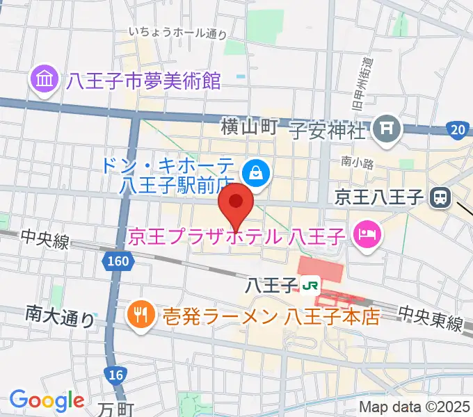 八王子papaBeatの地図