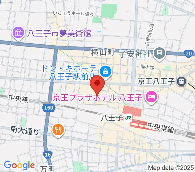 八王子papaBeatの地図