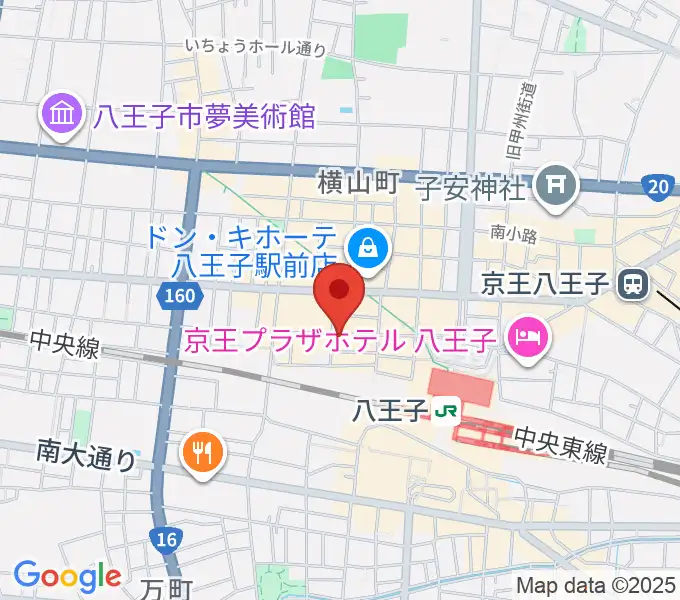 八王子papaBeatの地図