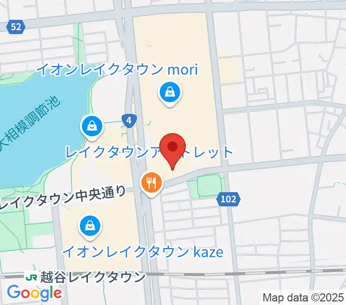 島村楽器 イオンレイクタウン店の地図