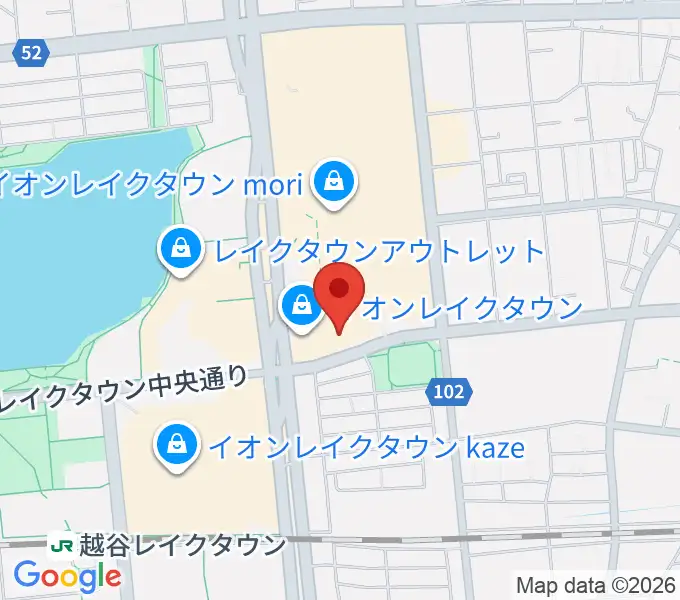 島村楽器 イオンレイクタウン店の地図