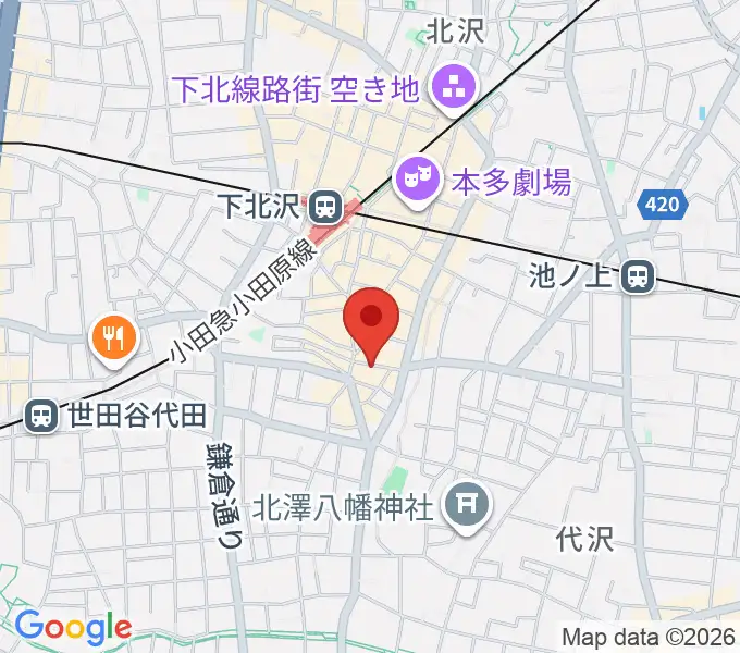 下北沢BAR? CCOの地図