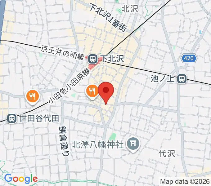 下北沢BAR? CCOの地図