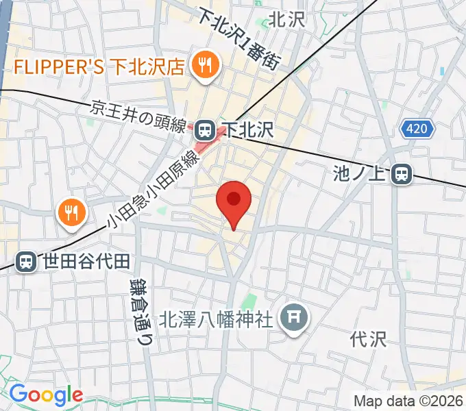 下北沢BAR? CCOの地図