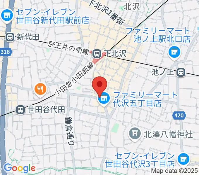 下北沢leteの地図